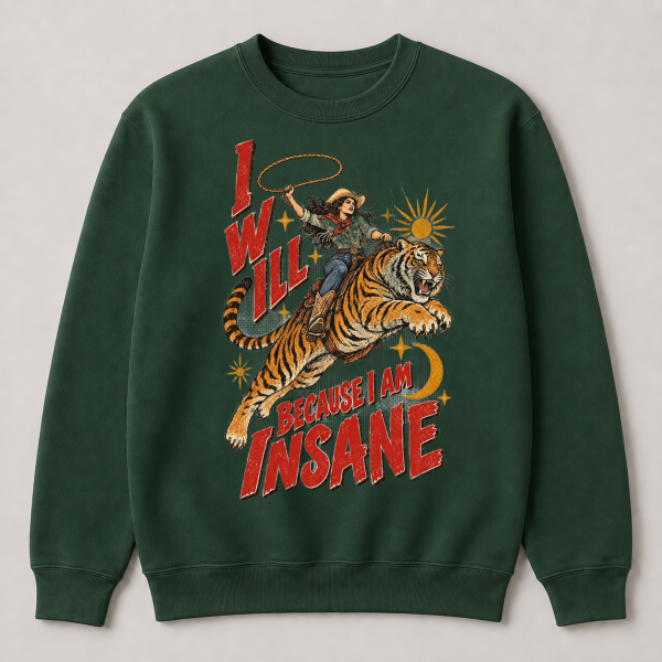 I Will Succeed Cowgirl Tiger – Gildan 18000 Sweatshirt