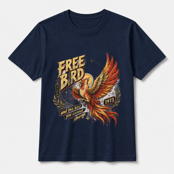 storeops-23d552bbbd05023b0d942d5854efc3e2bf02eb2682dd90cf640dfa054f4ad411 Free Bird Since 1973 – Bella Canvas 3001 T-Shirt