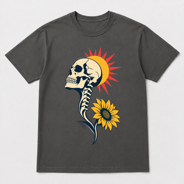 storeops-2830f1280410be533d8bab08243765fb5b7a6114c1d9bc6b07c371a207293113 Skull Sunflower – Comfort Colors 1717 T-Shirt