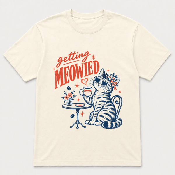 Getting Meowied Cat – Gildan 5000 T-Shirt