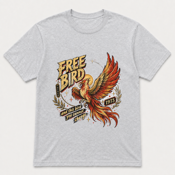 storeops-3f55d544f00ed233dcadee3ac86ab7047cfbf6d90b7514f175c69c9449bfcd08 Free Bird Since 1973 – Gildan 5000 T-Shirt