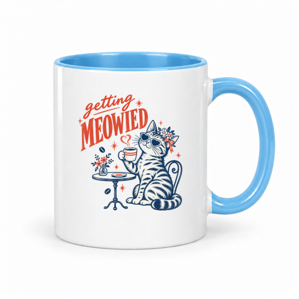 Getting Meowied Cat – Accent Mug 11oz