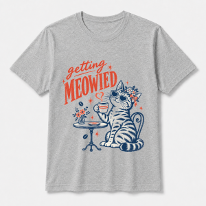 Getting Meowied Cat – Bella Canvas 3001 T-Shirt