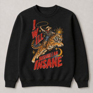 I Will Succeed Cowgirl Tiger – Gildan 18000 Sweatshirt