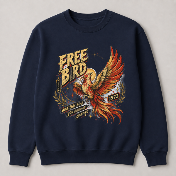 storeops-6fd6e8845a34a3eb08e3f2db8dfd19331ed3beefa1300afb5ececa65bef41880 Free Bird Since 1973 – Gildan 18000 Sweatshirt