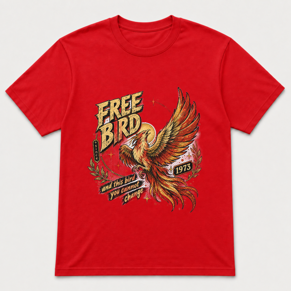 storeops-840f6e93c75e7e553981e0bc1e3a7a0d92f0b460a2b5c5e82dbedfac6131c116 Free Bird Since 1973 – Gildan 5000 T-Shirt