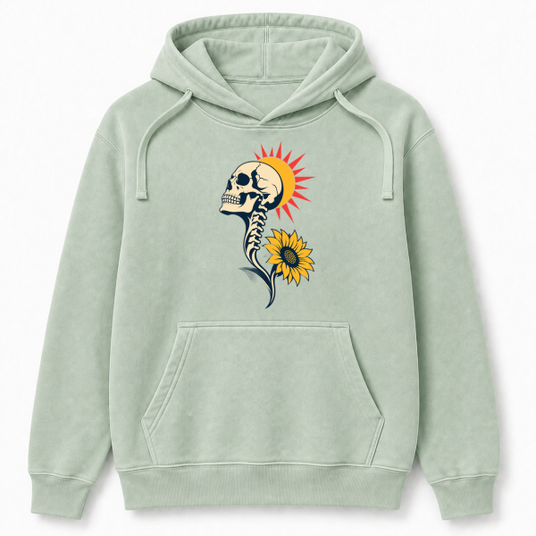Skull Sunflower – Comfort Colors 1567 Hoodie