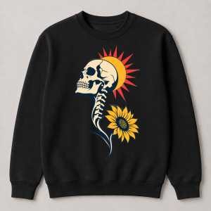 Skull Sunflower – Gildan 18000 Sweatshirt