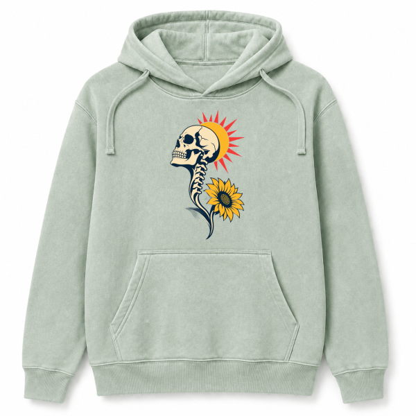 Skull Sunflower – Comfort Colors 1567 Hoodie