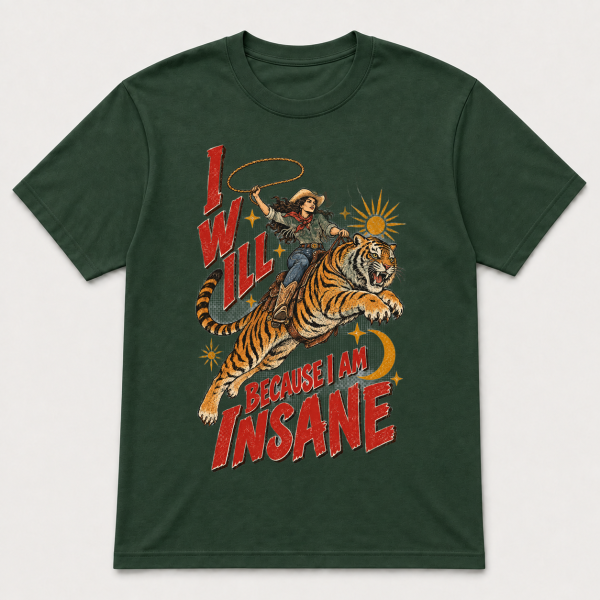 I Will Succeed Cowgirl Tiger – Gildan 5000 T-Shirt