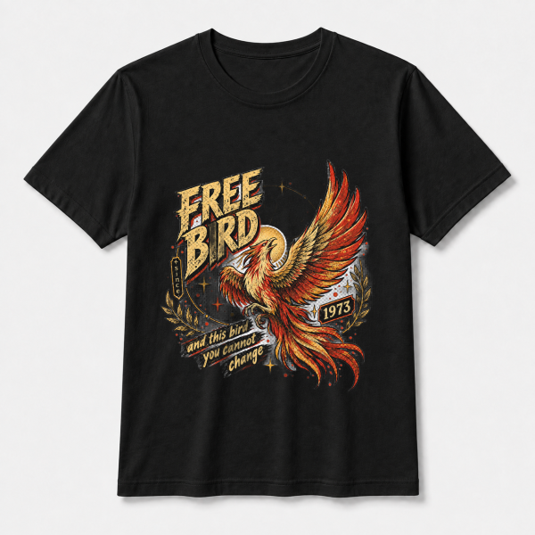 storeops-b491b5226f550f12c263790a54fdcca8586d10c368b979920e648e832d5da138 Free Bird Since 1973 – Bella Canvas 3001 T-Shirt