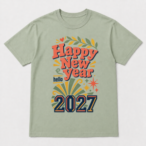Happy New Year 2027 – Comfort Colors 1717 T-Shirt