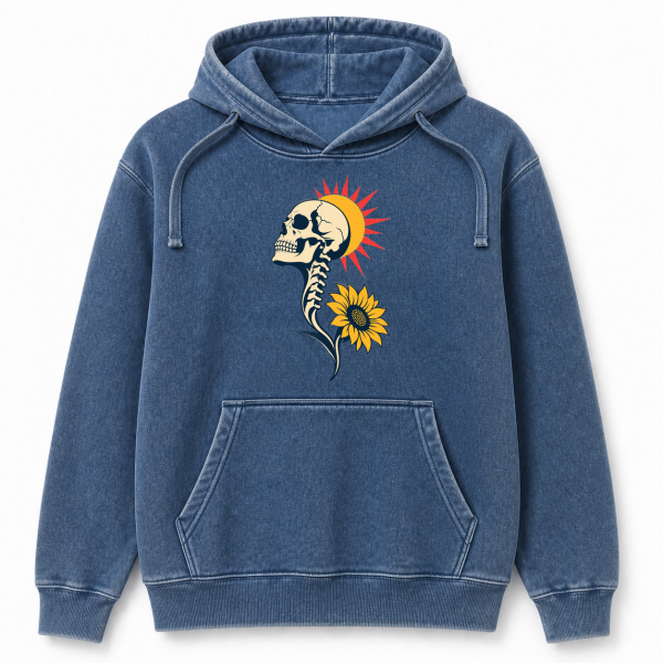Skull Sunflower – Comfort Colors 1567 Hoodie