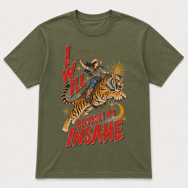 I Will Succeed Cowgirl Tiger – Gildan 5000 T-Shirt