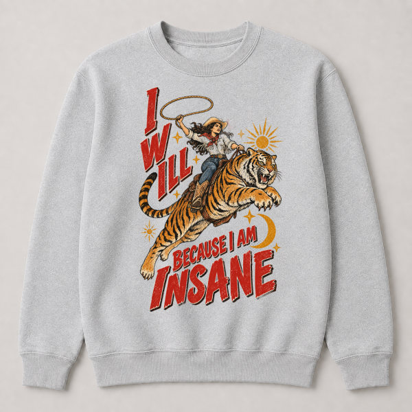 I Will Succeed Cowgirl Tiger – Gildan 18000 Sweatshirt