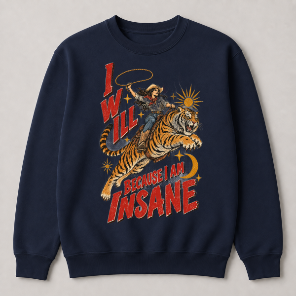I Will Succeed Cowgirl Tiger – Gildan 18000 Sweatshirt