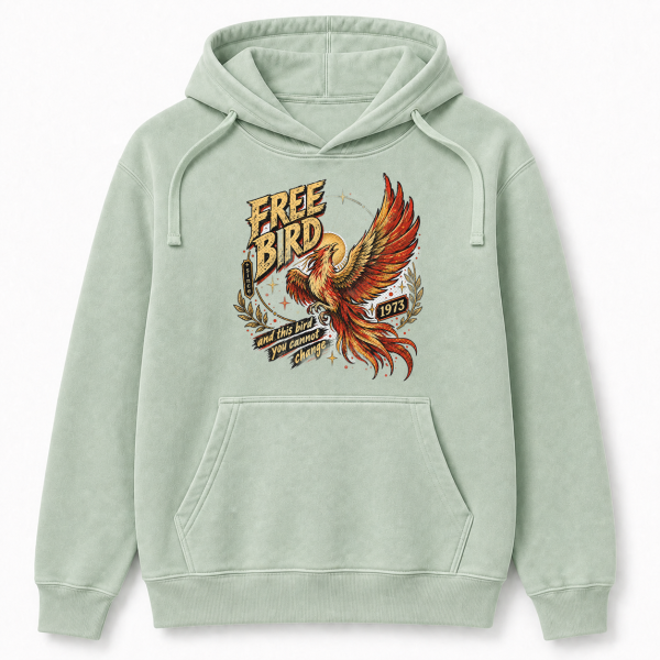 Free Bird Since 1973 – Comfort Colors 1567 Hoodie