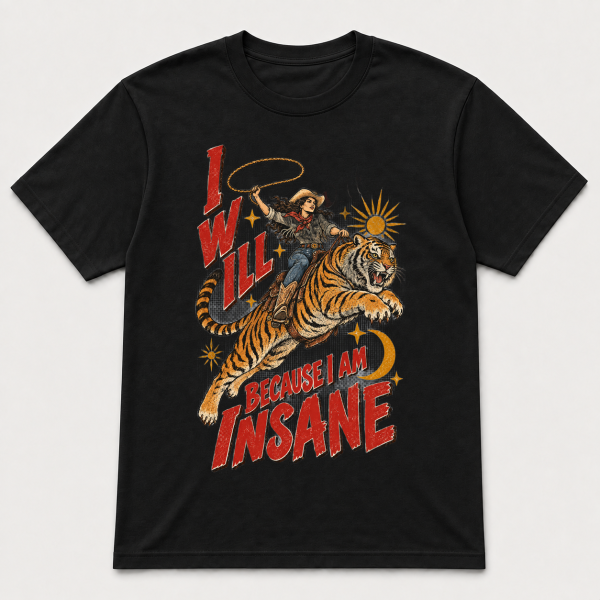 I Will Succeed Cowgirl Tiger – Gildan 5000 T-Shirt