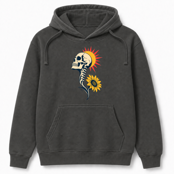 Skull Sunflower – Comfort Colors 1567 Hoodie