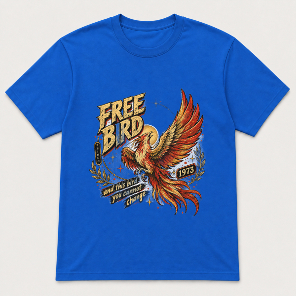 storeops-f74c9a8f3c93e39484f860d65c3d83b8c6685d74ffcac9b3523670ab405fcc4d Free Bird Since 1973 – Gildan 5000 T-Shirt