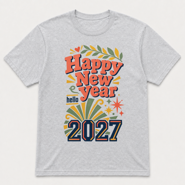 Happy New Year 2027 – Gildan 5000 T-Shirt