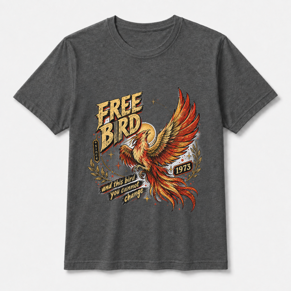 storeops-f7fc48a3b28acffcec2659c0af1a888cc00f5565b5646dd3ab6ef8e8451f8e33 Free Bird Since 1973 – Bella Canvas 3001 T-Shirt