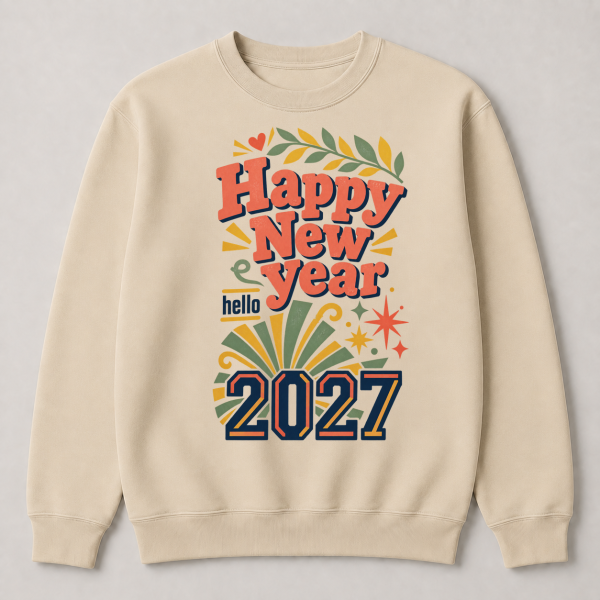 Happy New Year 2027 – Gildan 18000 Sweatshirt