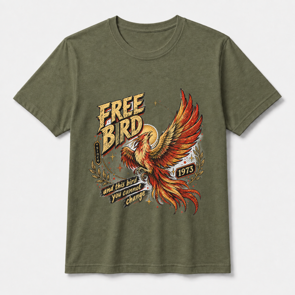 storeops-fee8bd796dd7ed0d7f7e20088ed43c7075bc744967f12cd78bb8afa90202c220 Free Bird Since 1973 – Bella Canvas 3001 T-Shirt
